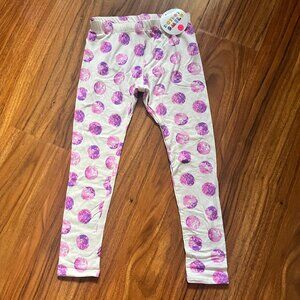 NWT Dot Dot Smile Leggings Pink Violet Polka Dots 3/4